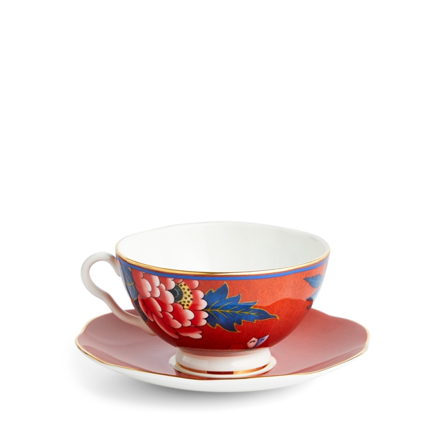 WGW-40032094 Чашка чайная с блюдцем Wedgwood Пионы 320 мл, красная (5).jpg