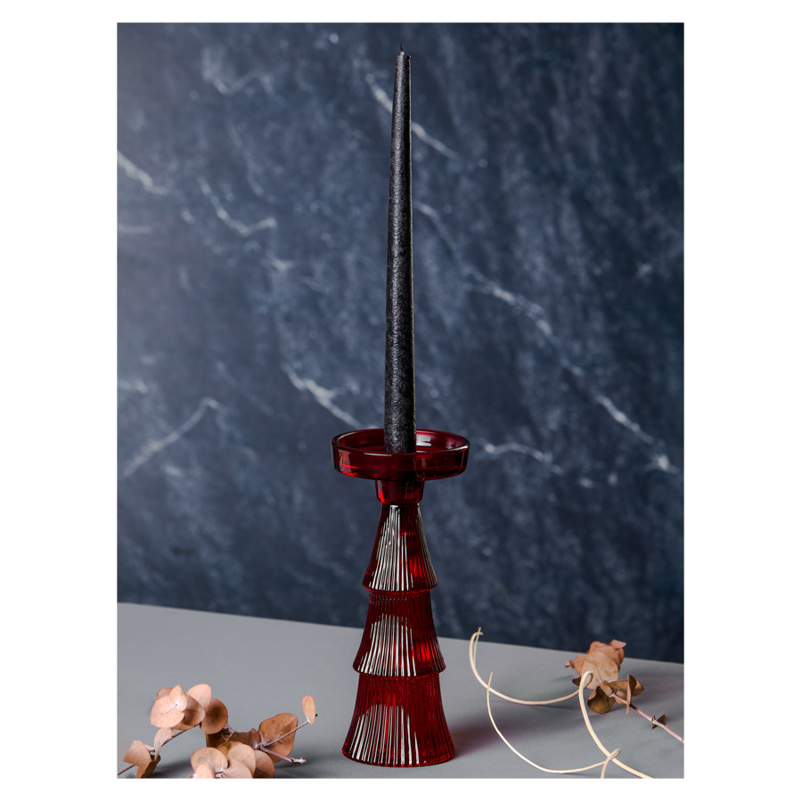 DDT-C15657-2PR Подсвечник-ваза Decor de table Ноэль 22см, стекло, красный (1).jpg