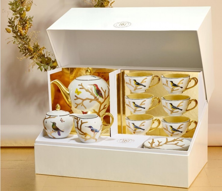 2488 22626 Чайный сервиз Bernardaud Aux Oiseaux на 6 персон, 15 предметов.jpg
